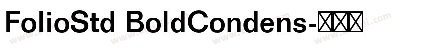 FolioStd BoldCondens字体转换